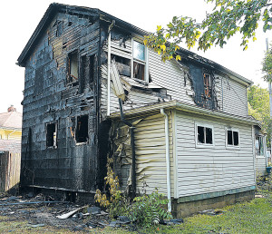 The house at 77 S. Glaspie St. was gutted by fire during the wee hours June 23. Photo by C.J. Carnacchio.