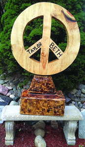 Created by well-known, local chainsaw carver Gary Elzerman, this memorial monument was stolen July 6.