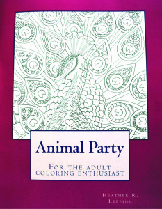 Heather Lepping's coloring book entitled "Animal Party."
