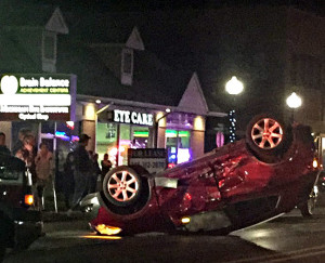 A 2015 Buick flipped and landed on its roof following a Nov. 15 crash in Oxford Village.