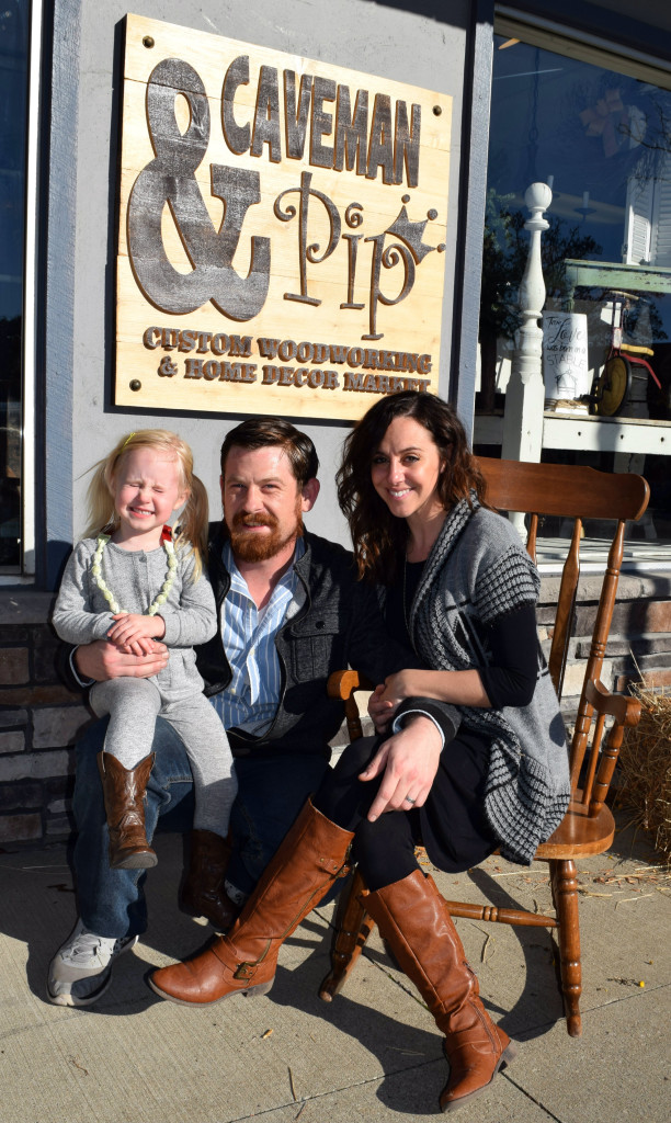 Craig and Colette Shagena pose with their daughter Emma, who is nicknamed "Pip." Photo by Elise Shire.