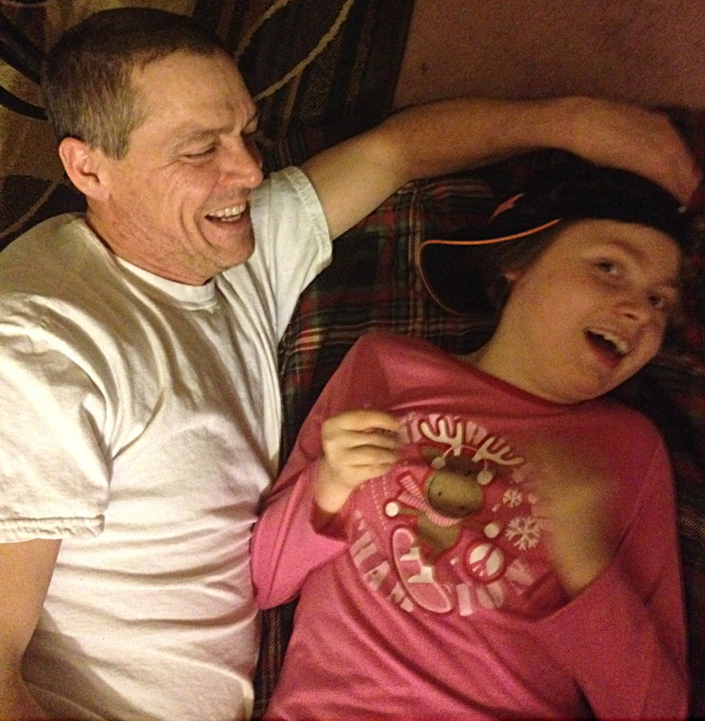 Leonard native Kyle Cooper and his daughter, Delanie, share a moment together. Cooper is battling cancer and there will be a fund-raiser for him at the Elks Lodge in Addison Township on Dec. 10 from 11 a.m. to 9 p.m. Photo provided.