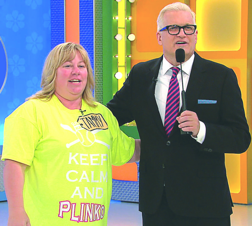 Oxford resident Tammy Barber made it out of contestants' row and on stage with Drew Carey, host of "The Price is Right." Photo provided by The Price is Right.