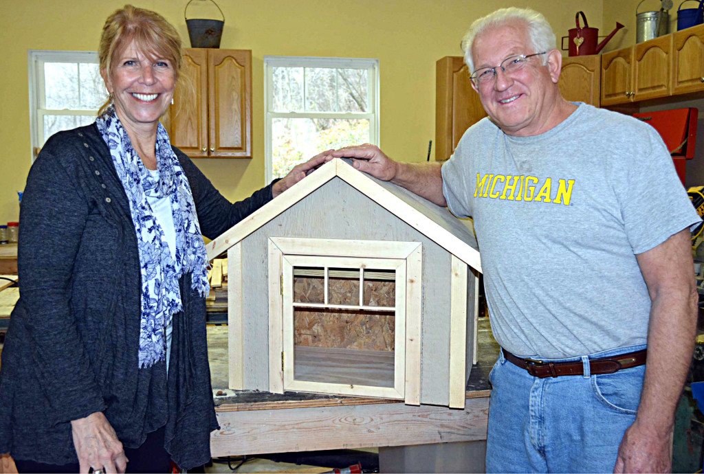 Addison residents Don and Jane Saxon are ready to plant their fourth Little Free Library book exchange on Pine Island, the largest island in Florida. Photo by C.J. Carnacchio.