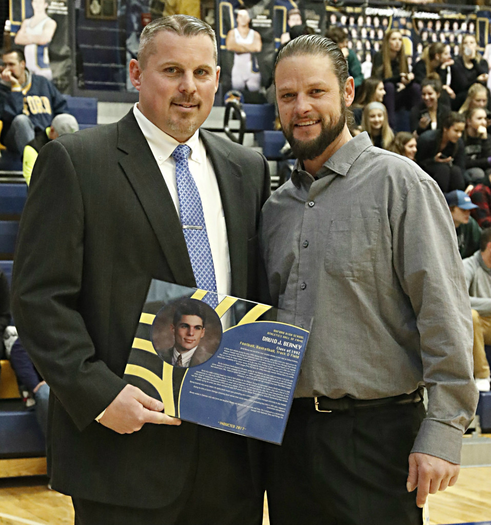 David Berney (left) and Erik Welch were inducted into the Wildcats Hall of Fame
