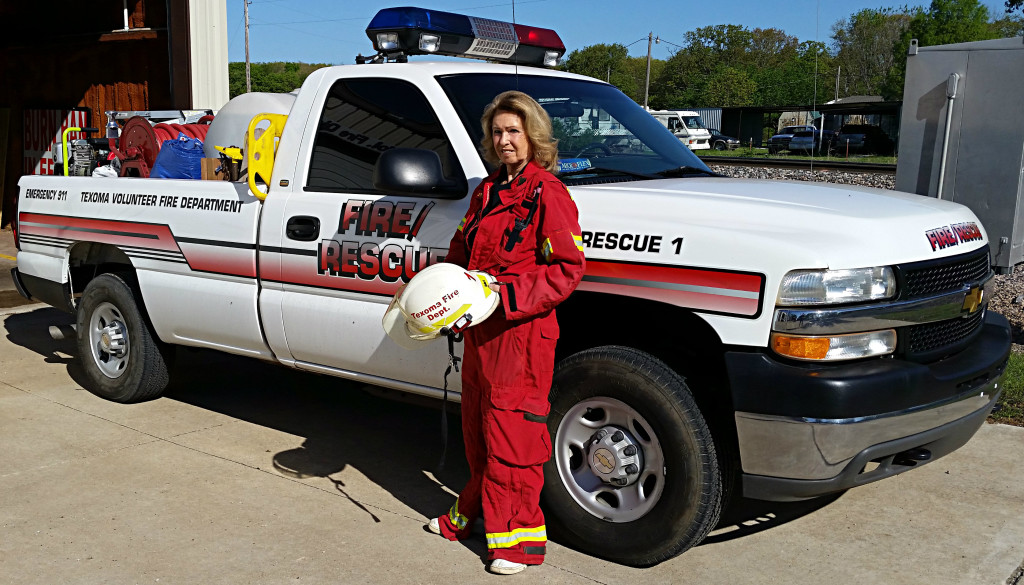 Paula Zimmerman, a 1960 Oxford High School graduate, is leading the Texoma Fire District in Marshall County, Oklahoma as the volunteer department’s first female chief. 