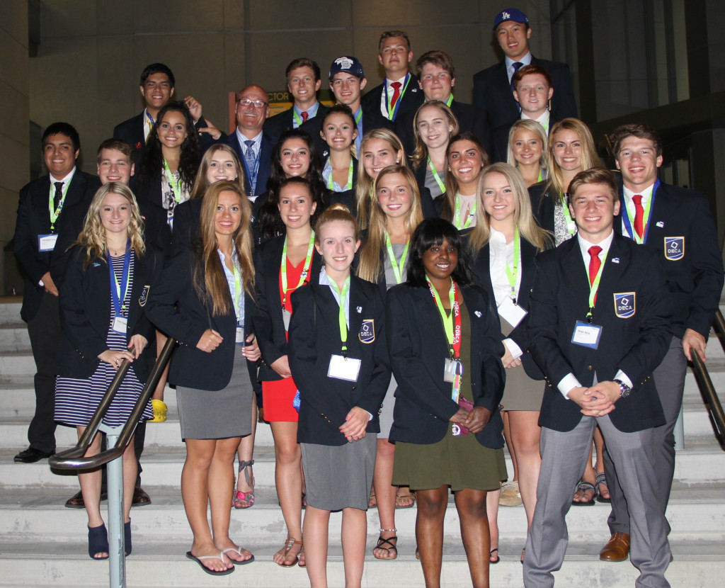 27 DECA students participated in the DECA International competition held in Anaheim, Calif. April 26-29. Photos provided.