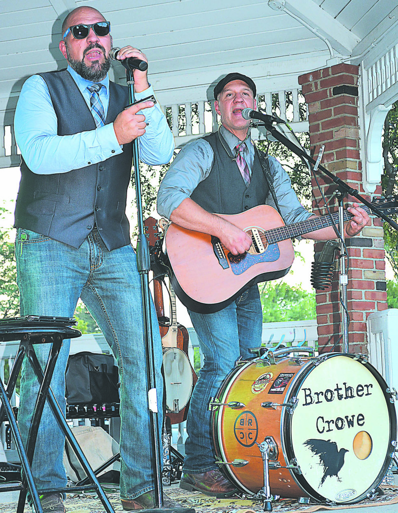 Derek Wade (left) and Paul Bruno perform as Brother Crowe. Photo by C.J. Carnacchio.
