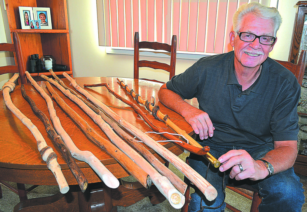 Oxford Twp. resident Jerry Daniels spent years handcrafting walking sticks and giving them to veterans as a way to honor them for their service. Daniels passed away on Oct. 1 at the age of 70.