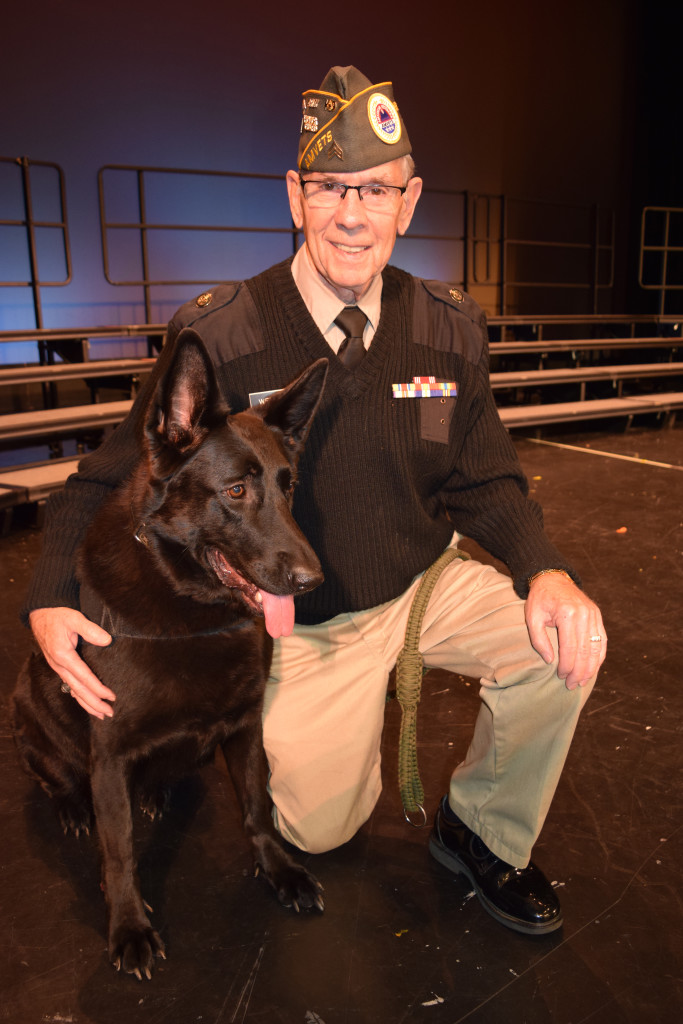 Phil Weitlauf, president and director of Michigan War Dog Memorial, and his dog Ziva. Photo by C.J. Carnacchio.