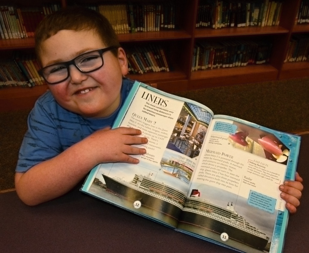 Leonard Elementary first-grader Angelo Orlando can’t wait to take his first trip aboard a big cruise ship.