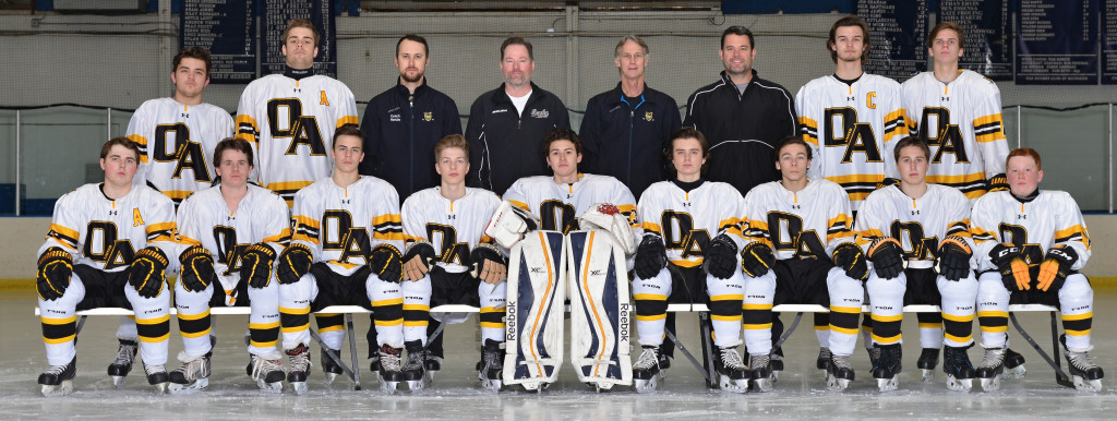 The Oxford Avondale Hockey team is hitting the ice once again. This season’s team consists of (back row, from left) Zach Rauh (Oxford), Shane Brown (Oxford), Goalie Coach Steve Henzie, Assistant Coach Dan Pratt, Head Coach Dan Henzie, Assistant Coach Derek Billis, Griffin Burk (Oxford) and Matt Schultz (Oxford). In the front row (from left) are Ben Pratt (Avondale), Donovin Thompson (Avondale), J.J. Poolton (Oxford), Aaron Angelo (Oxford), Jake Billis (Oxford), James Carter (Oxford), Josh Raya (Oxford) and Ethan Schneider (Avondale). Not pictured: Nolan Tatomir (Avondale). Photo provided.
