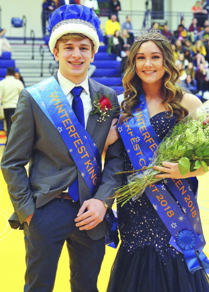 OHS seniors Sergio Borg and Trinity Munoz were crowned the 2018 Winterfest King and Queen during halftime at Friday night’s basketball game. To see the entire OHS Winterfest Court, turn to Page 14. Photo by Matt Johnson.