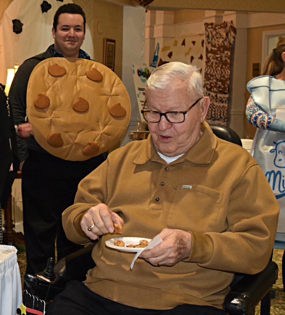Jerry Bambousek enjoys cookie samples.
