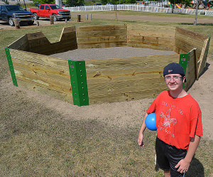 Life Scout Sean Patterson, a member of Boy Scout Troop 366, built a gaga ball pit for Seymour Lake Township Park. He’s working toward attaining the rank of Eagle Scout and this is his required community service project. Photo by C.J. Carnacchio.