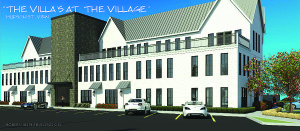 This rendering depicts how the three-story condominium project would look from Hudson St. in Oxford Village.