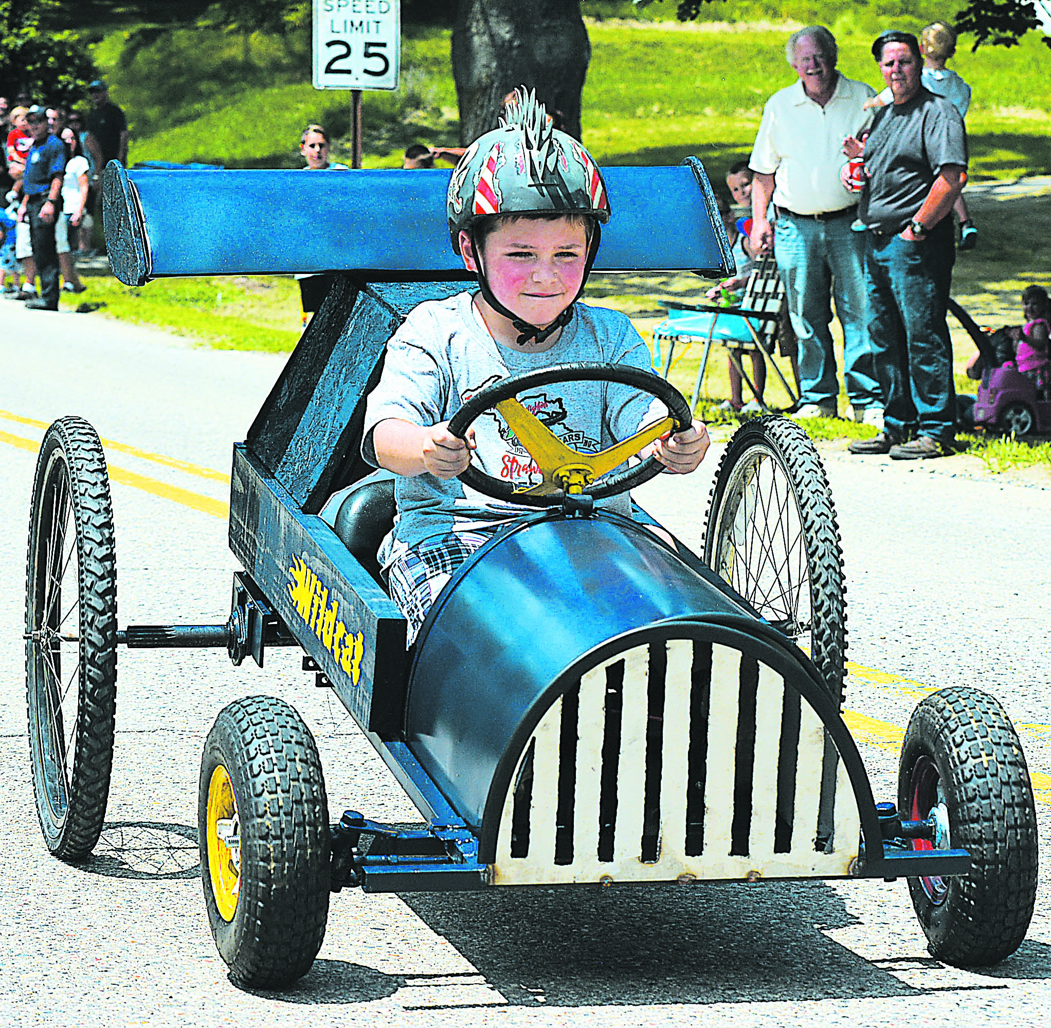 Folks are invited to watch kids race their soapbox cars in Leonard on Saturday. Photo by C.J. Carnacchio.