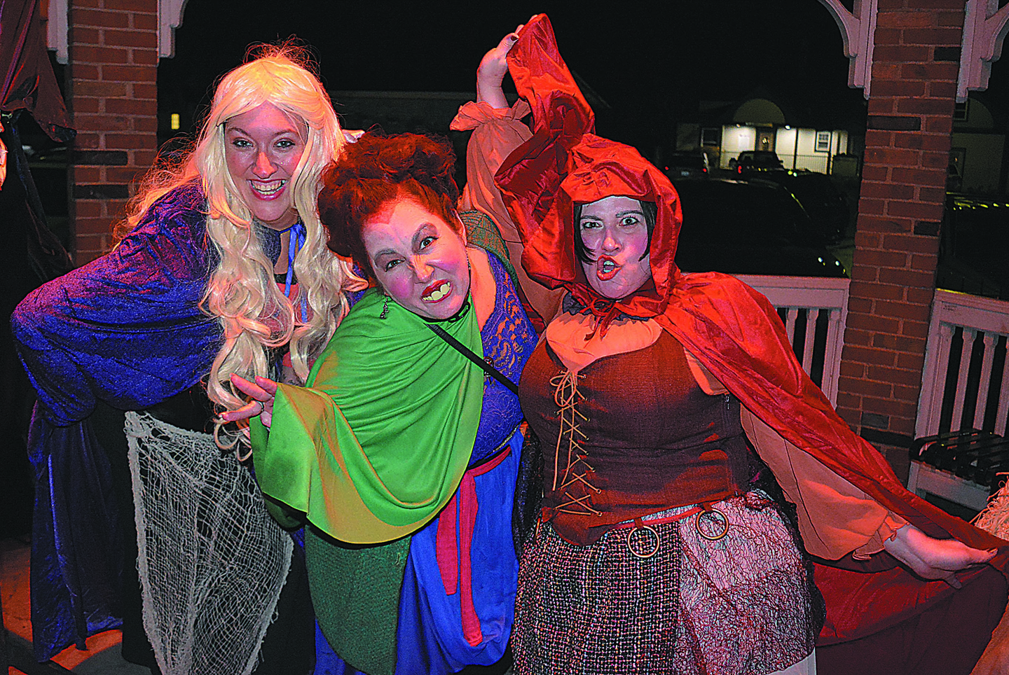 Giving their best example of ‘resting witch face’ are (from left) Croswell resident Kathie Wolfe, Oxford resident Alycia Ponzetti and Frankie Mullins, of Eastpointe. Photo by C.J. Carnacchio.