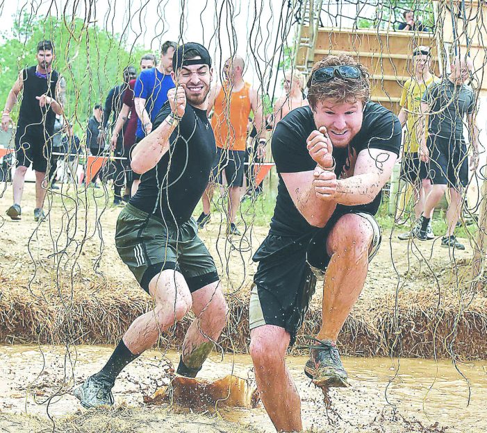 Electricity plus water equals fun at Mudder