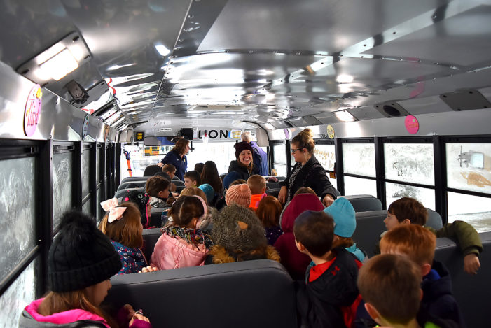 Green Team test rides new electric bus