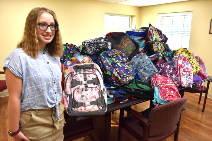 OHS student donates 100+ backpacks
