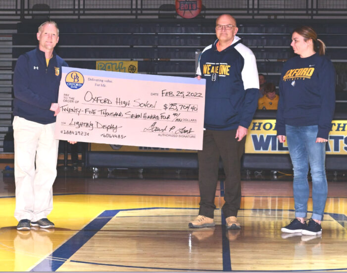 Lights for OHS gym donated