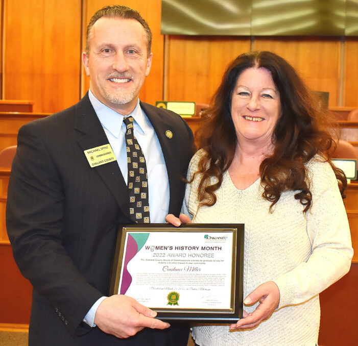 Connie Miller honored by county board