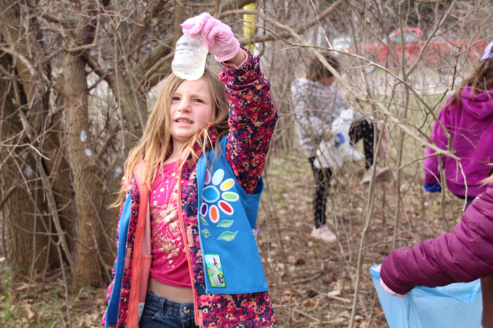 Girl Scouts clean up Polly Ann Trail