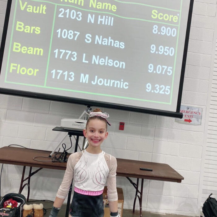 Scarlett’s a hit on the uneven bars