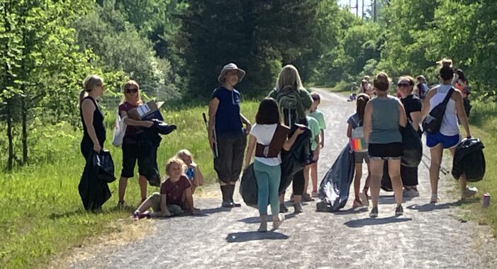 Volunteers help out on the Polly Ann Trail