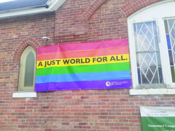 Thieves steal church banner meant to convey acceptance, inclusivity