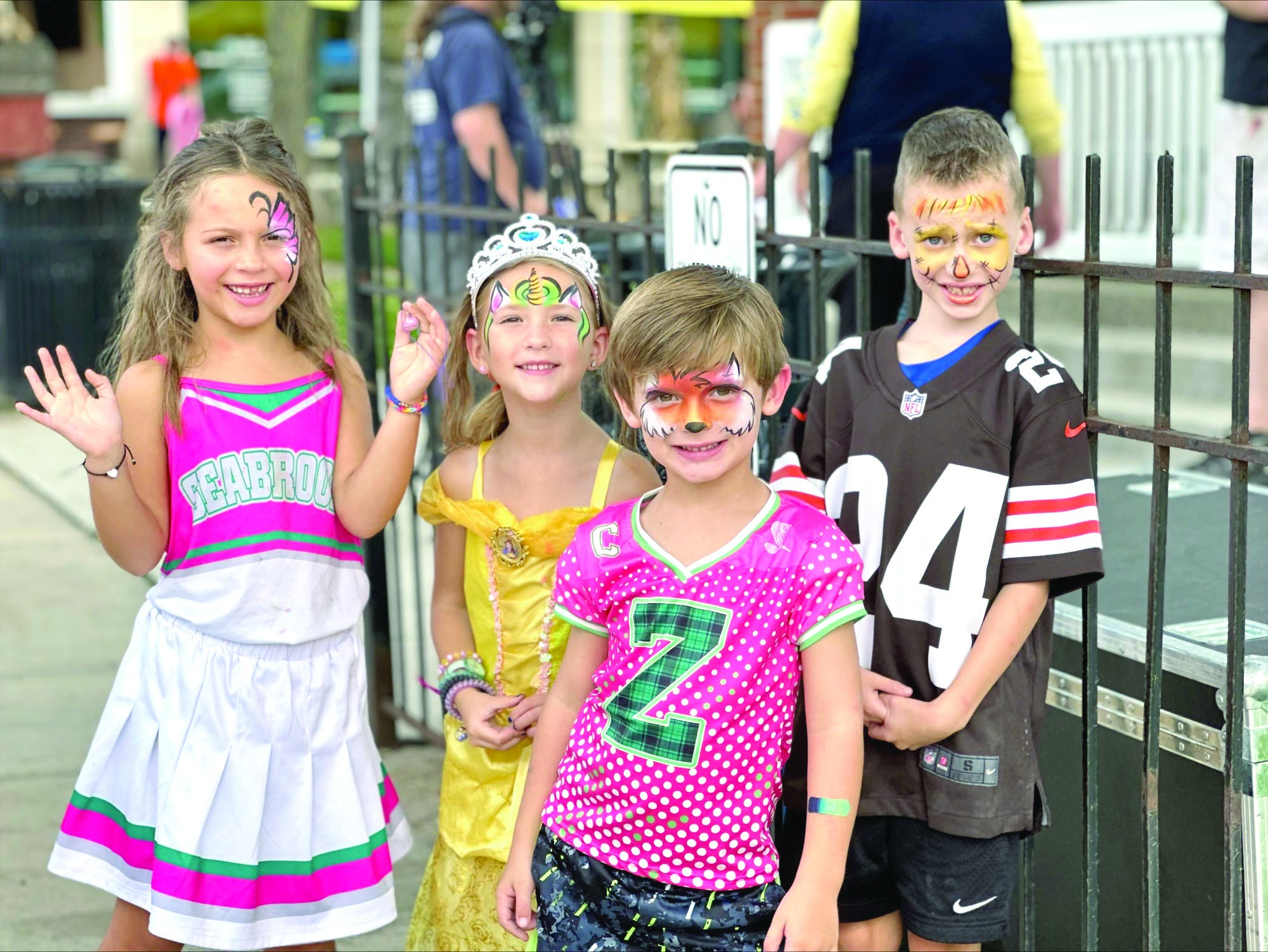 four kids face painting