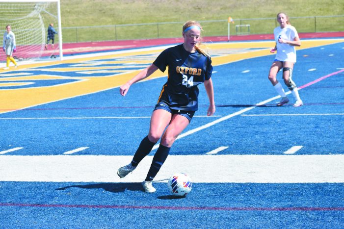 Oxford girls soccer wins battle of the blue and gold
